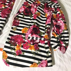 Striped Blazer Floral XL ~ Macy’s 🌺🌸